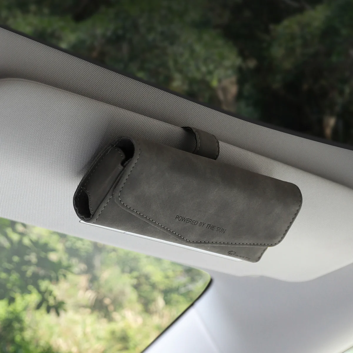 TPARTS Suede Magnetic Closure Visor Sunglasses Case - Image 7