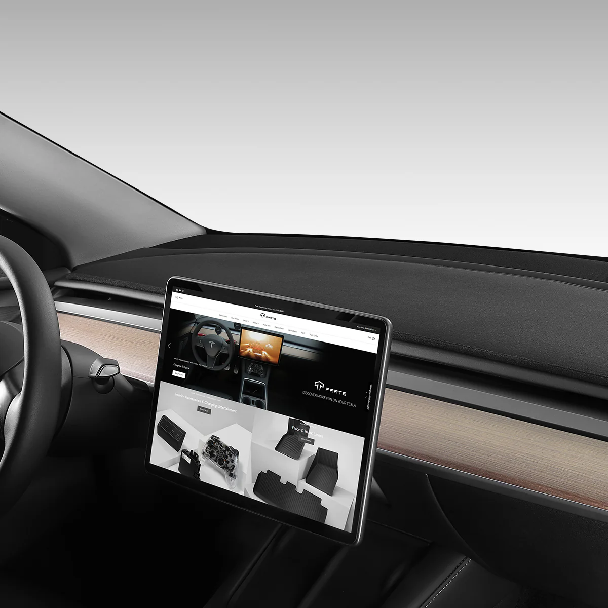 Anti-Glare Dashboard Cover for Model 3/Y - Image 11
