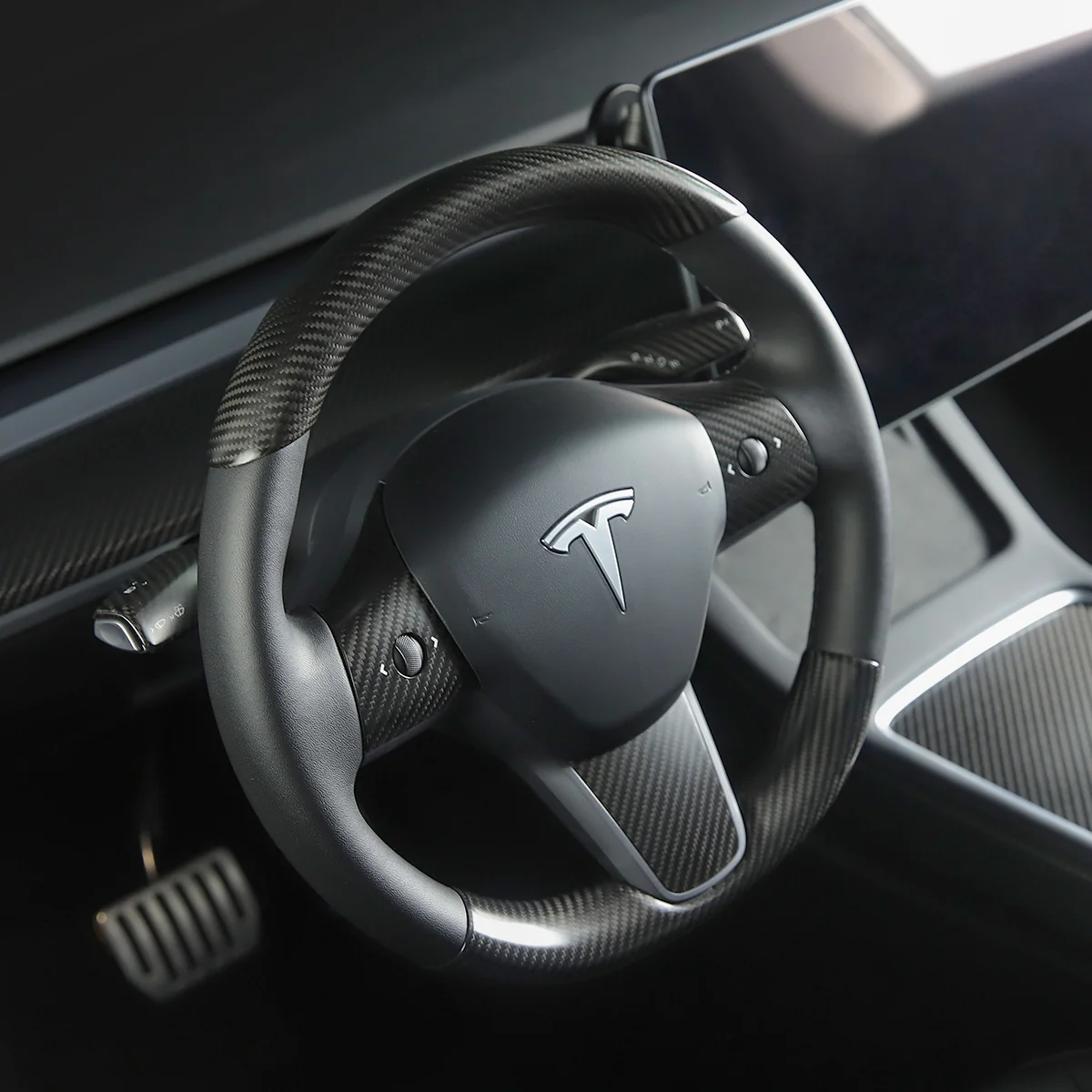 TPARTS Real Carbon Fiber Stalk Cover for Tesla Model 3 & Y - Image 9