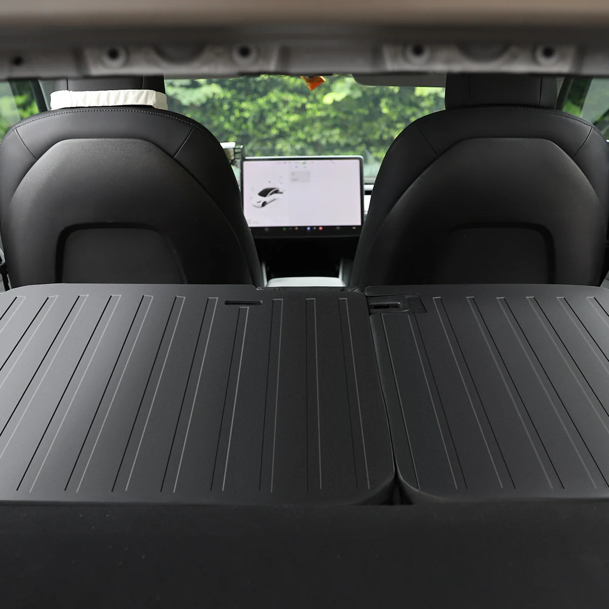 All-Weather Cargo Liners Set with Seats Back Protector Mats for Tesla Model 3 - Image 10