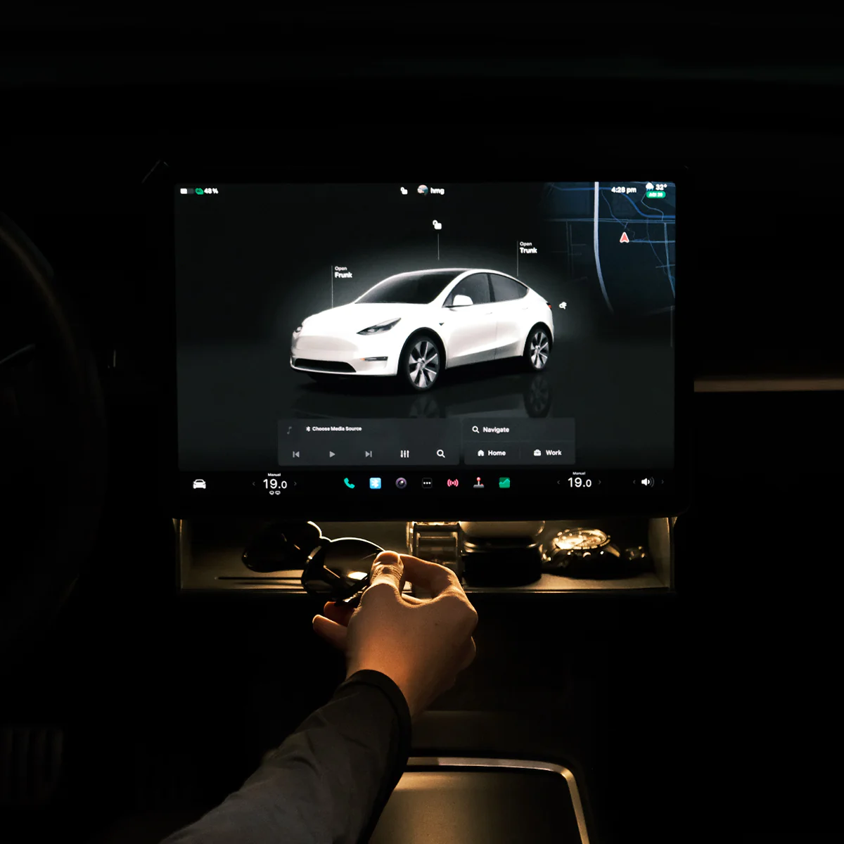 Hidden Magnetic Under Screen Storage Box for Tesla Model 3/Y - Image 17