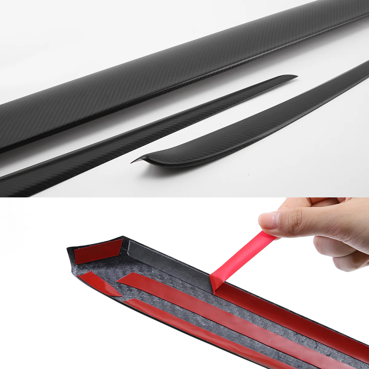 Carbon Fiber Dashboard Cover Wrap & Inner Front Door Trim for Model 3/Y - Image 9
