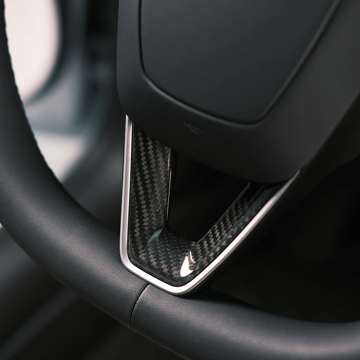 TPARTS Real Carbon Fiber Steering Wheel Cover for Model 3 Premium 2024-2026/Model Y Premium 2025-2026 - Image 3