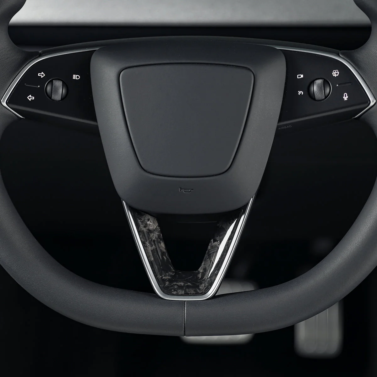 TPARTS Real Carbon Fiber Steering Wheel Cover for Model 3 Premium 2024-2026/Model Y Premium 2025-2026 - Image 5